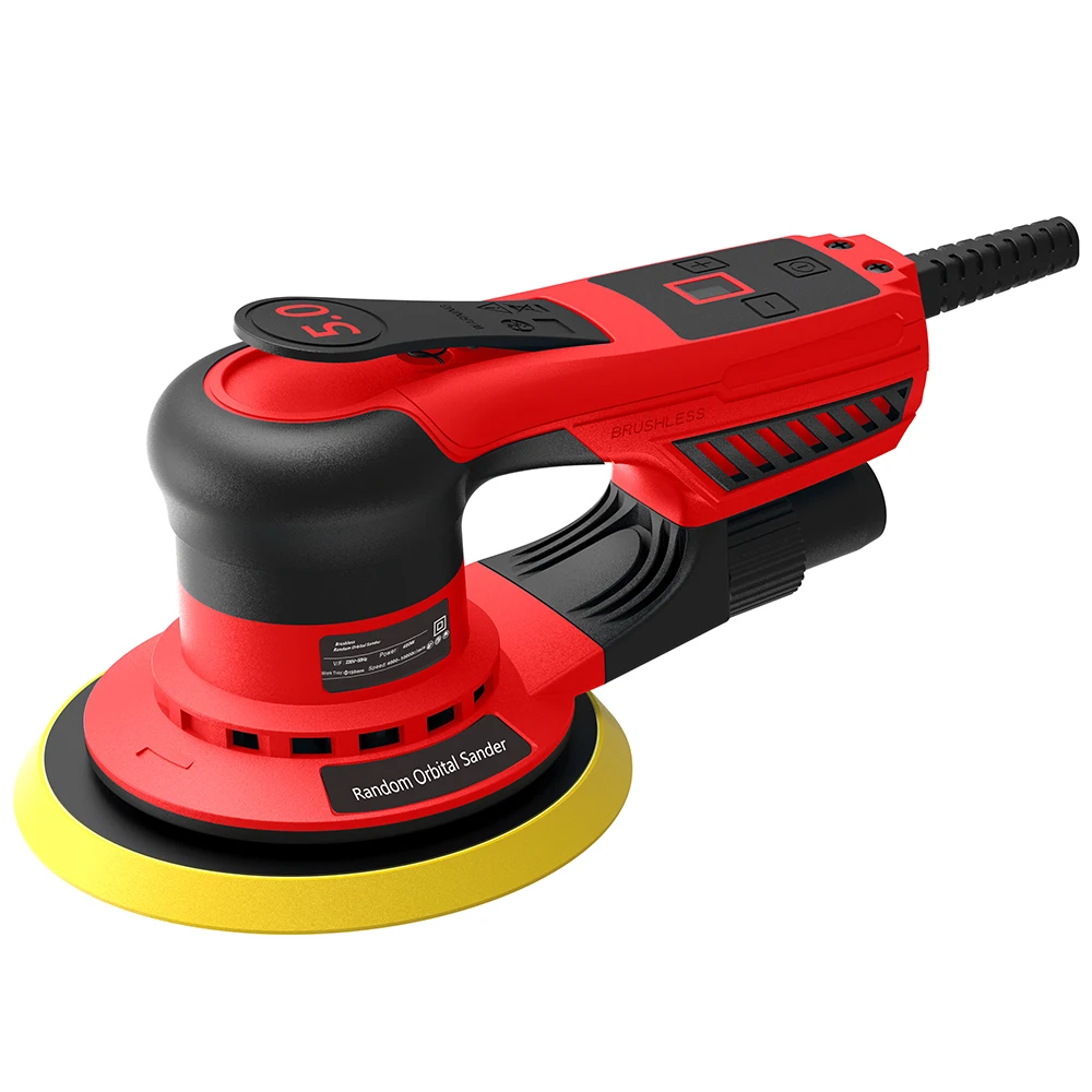 

350W Constant Speed 150mm Industrial Power Tools 5mm 2.5mm Eccentricity Brushless Electric Orbital Sander