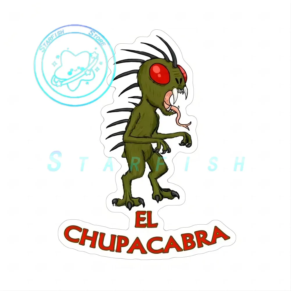 

El Chupacabra Spanish Word Monster Cartoon Graffiti Sticker Car Accessory PVC Material Waterproof and Sunscreen Spraying Process