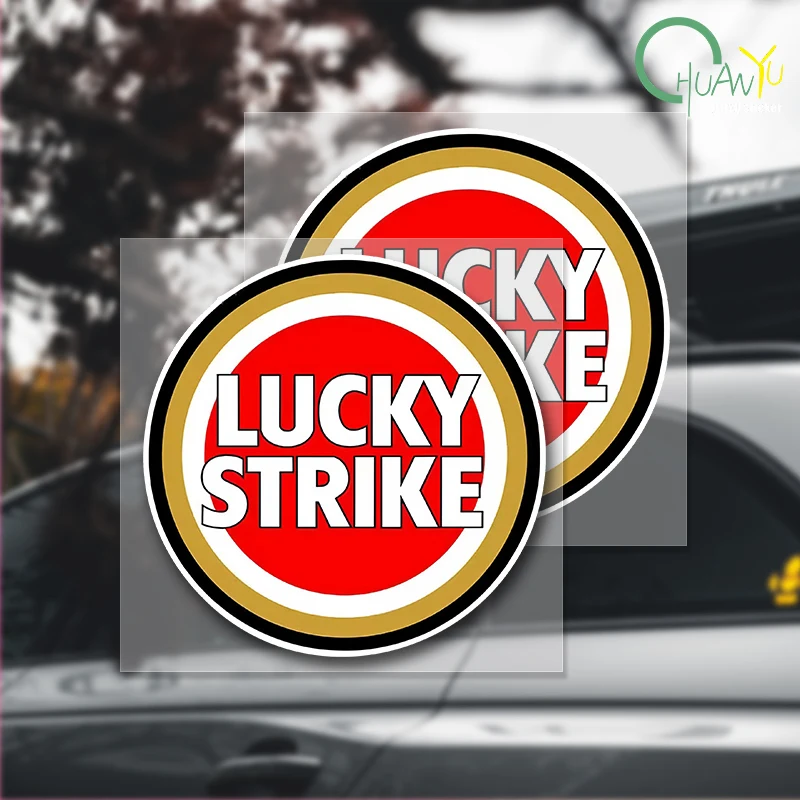 Creative Lucky Strike Car Sticker Motorcycle Bumper Trunk Laptop Window Vinyl Decals High Quality Car Decoration