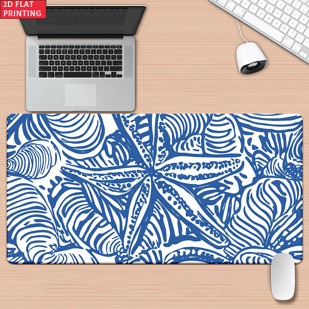 Parzand Iron Art Mouse Pad Wave Art XXL Non-Slip Rubber Base Polyester Surface 3mm Thick Multi-Functional Office Gaming Desk