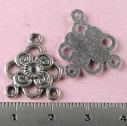 

30pcs 20.2x16.8mm Alloy matel tibetan silver crafted flower connectors HWH1235