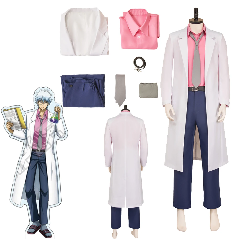 

Anime Gintama Cosplay Sakata Gintoki Clothes Top Pants Party Disguise Men Adult Roleplay Halloween Costume Carnival Outfits Suit