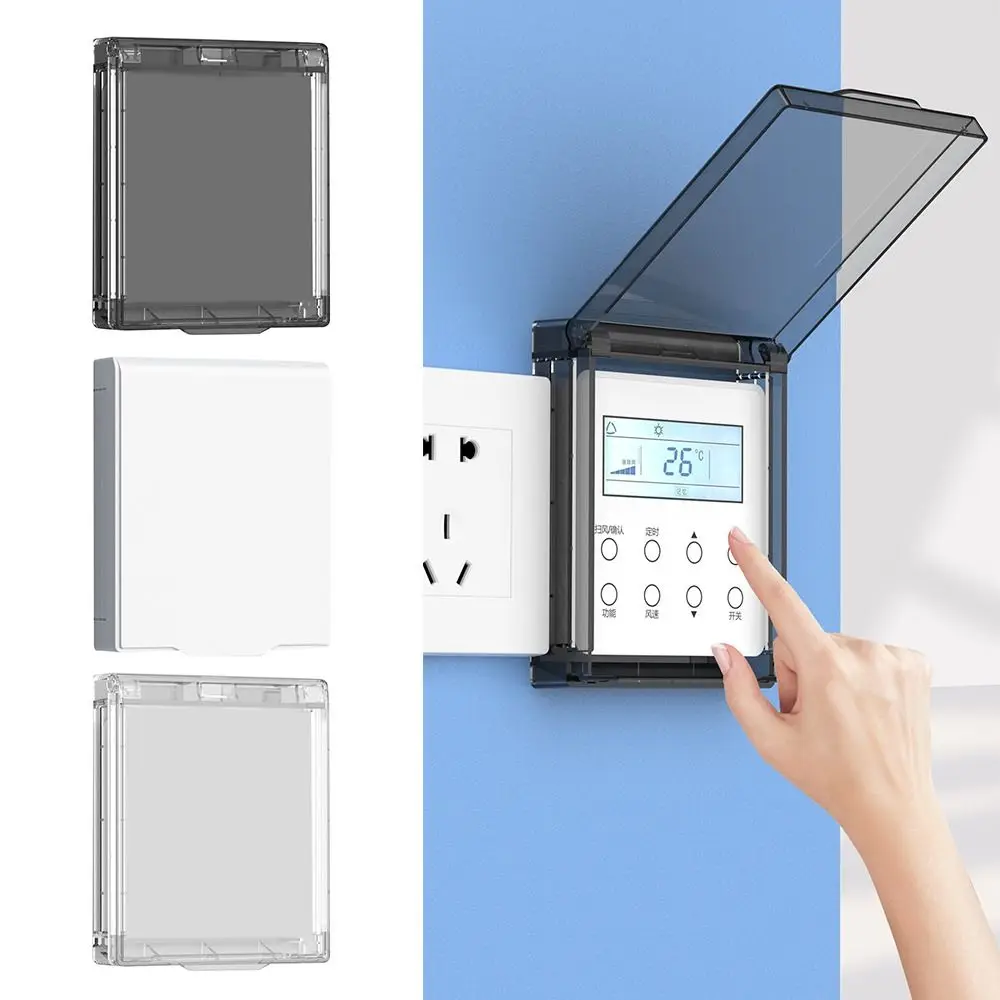 

86-тип, распределительная коробка центрального кондиционирования, водонепроницаемая прозрачная крышка с электрической вилкой, брызгозащищенная, самоклеящаяся