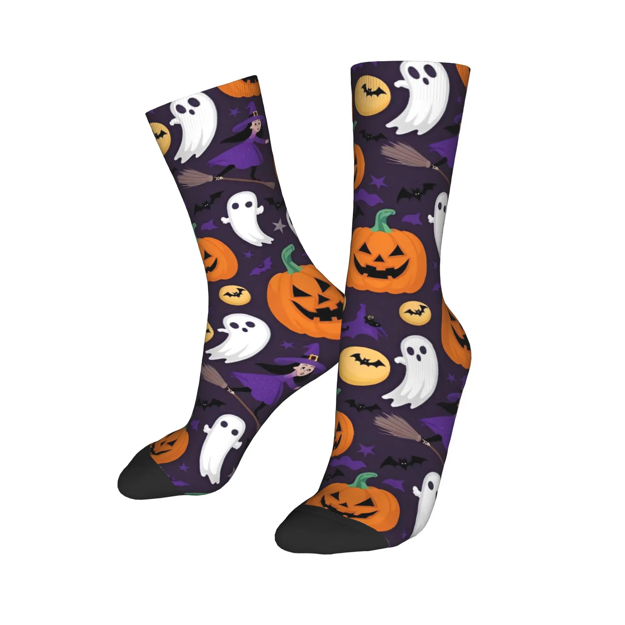 

Couple Socks Halloween Theme Pattern Stockings Anti Sweat Medium Soft Socks Autumn Funny Graphic Outdoor Socks