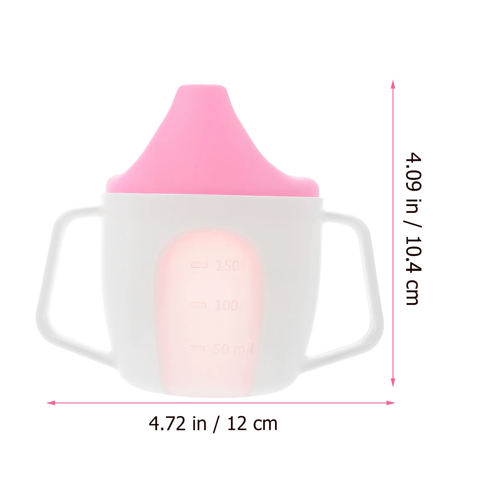 Cup with Handle Plastic Water Storage Container Drinking Glasses Scale Versatile Kids Milk Portable Lovely