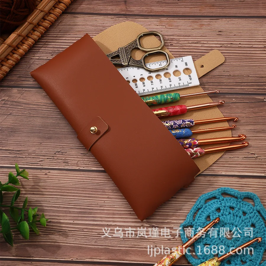 

Nylon Storage Bag Makeup Knitting Needle and Crochet Organizer Holder Craft Pouch Travel