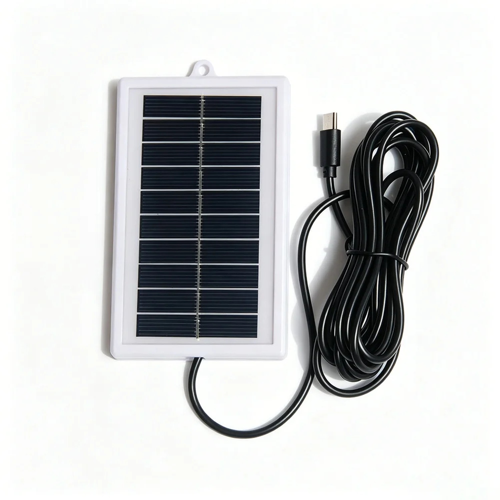 Compact For 3W Solar Panel Delivers 5V Charging Through USB-C Port Suitable for For 3.7V and 5V Batteries in Outdoor Lighting