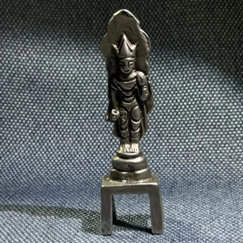 Estatua de Buda antigua Vintage de alta calidad, Banco Sui Tang, estatua de Buda de la dinastía Han, Pátina antigua, varios Orna antiguo