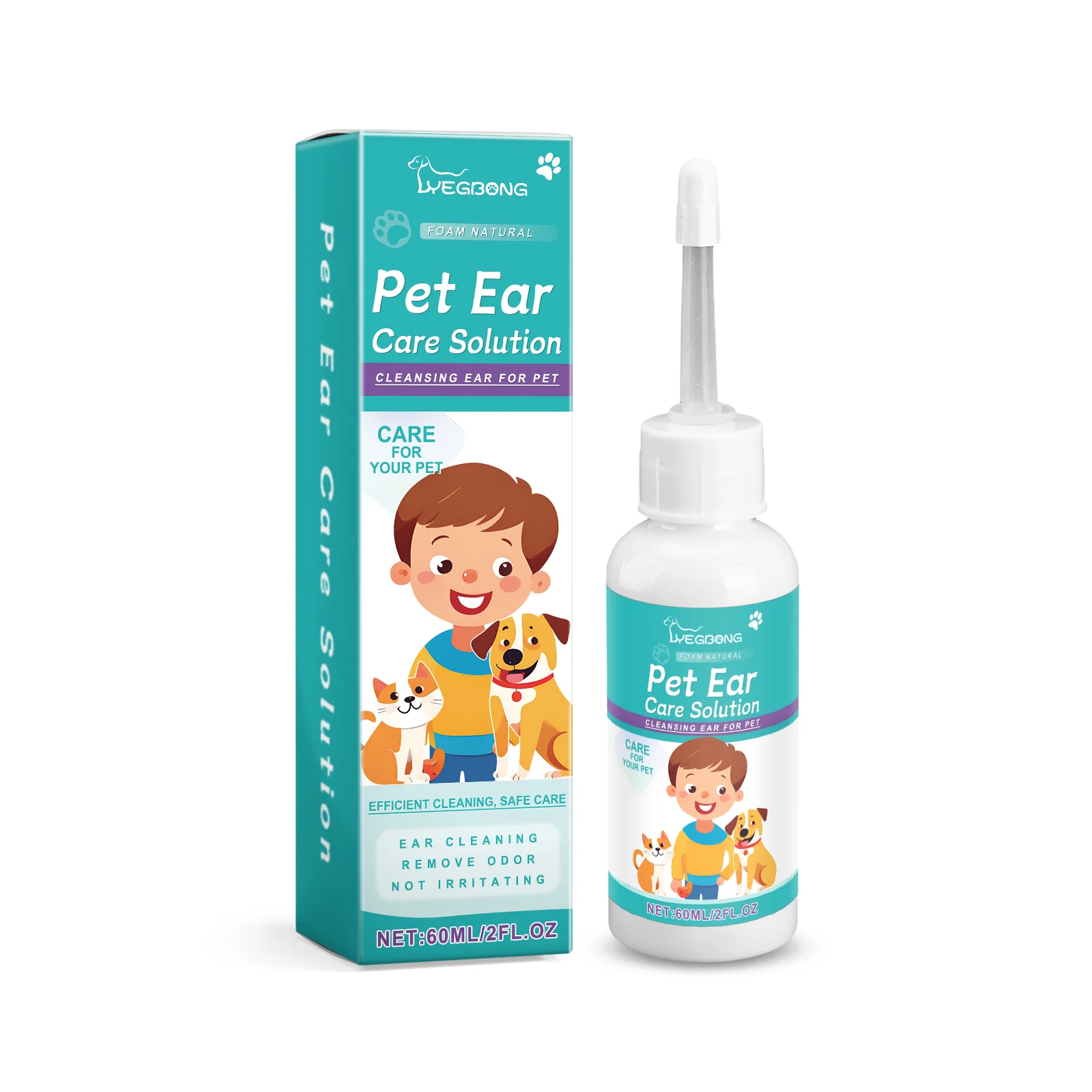 

Pet Ear Cleaner Cat And Dog Ear Mites Relieve Discomfort Moisturizing Cleaning Decontamination Care Agent