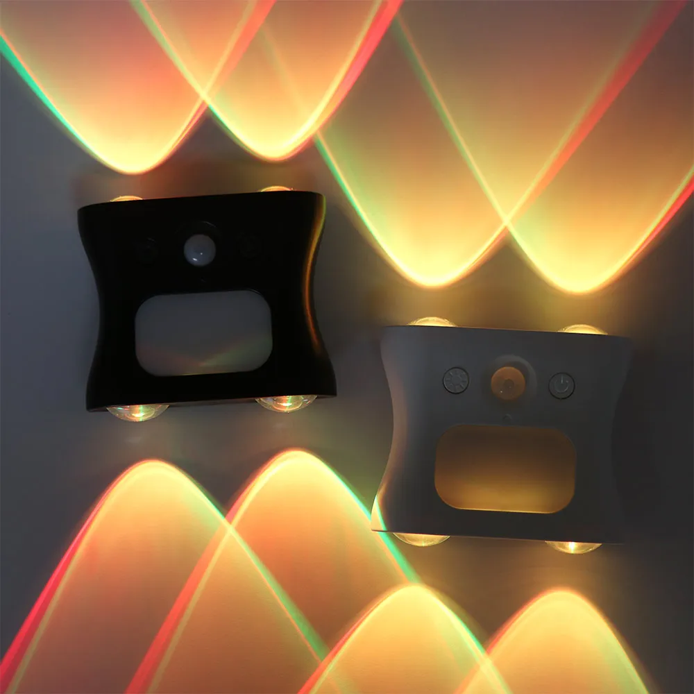 Rechargeable Human Body Sensor Wall Lamp Intelligent with Remote Control Motion Sensor Night Light Wireless Magnetic