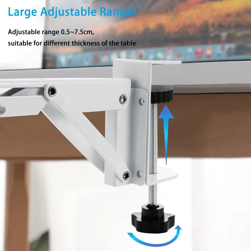 2Pcs/set Punch Free Computer Desktop Extension Board Foldable Bracket Space-Saving Desktop Keyboard Tray Keyboard Stand Holder