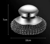 Brosse à vaisselle en acier inoxydable avec manche, boule métallique robuste pour le nettoyage de la vaisselle, 1 à 10 pièces, purificateur métallique pour la cuisine 6