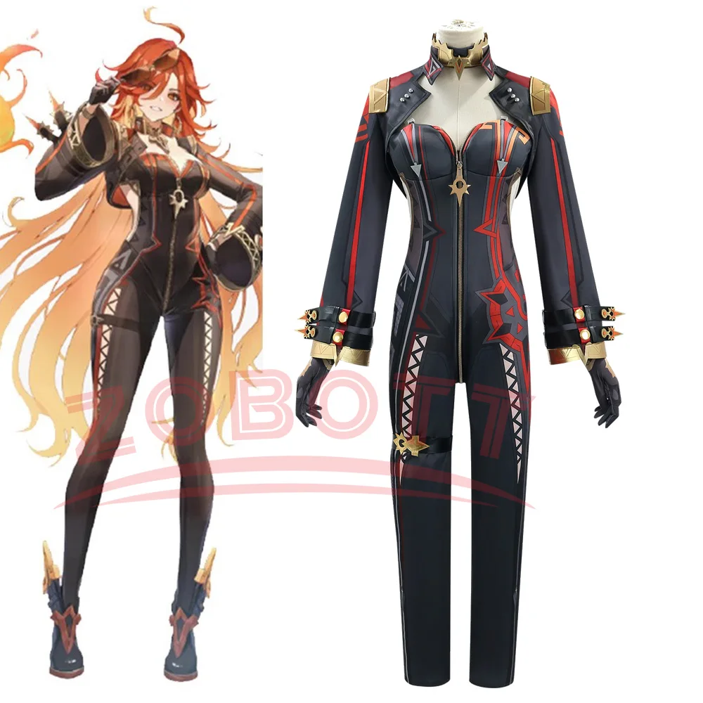 

Genshin Impact Mavuika Cosplay Costume Uniform Anime Halloween Cosplay Costumes for Men Women Game Accessories Props