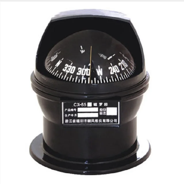 Marine Magnetic Liquid Sensitivity Legible Dial Compass CX-65A For Yatching Lifesaving Small Boat Diameter 65mm ISO 14227-2001