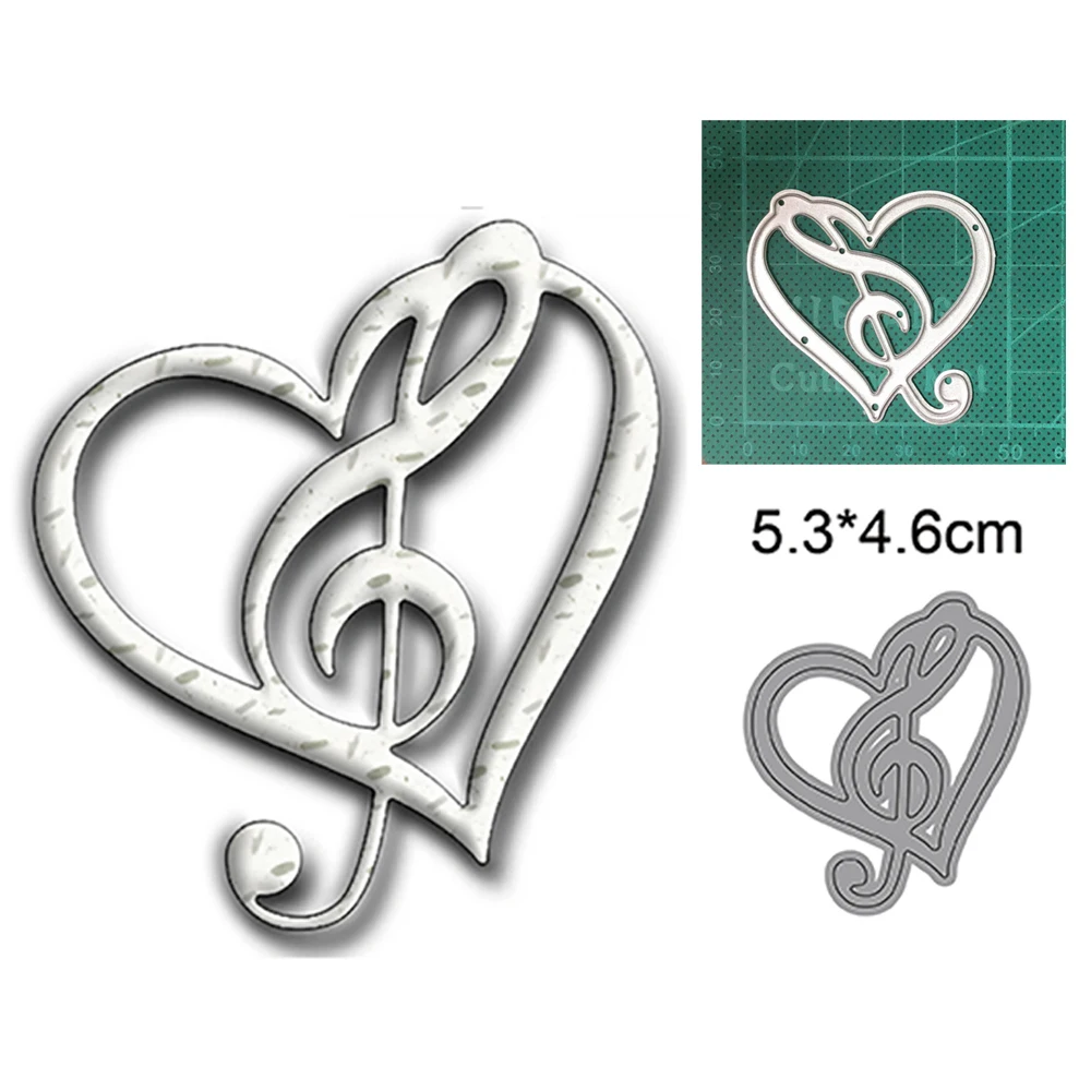 Musical Note Metal Cutting Dies Scrapbooking Decoration Embossed Album Card Christmas Stamps and Dies 2022 New Arrivals