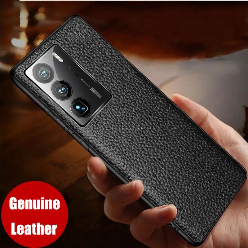 Coque For ZTE Axon 40 Ultra 5G Genuine Leather Phone Case For Axon 40 Ultra Ultra Slim Phone Cover For A2023P Shockproof Fundas