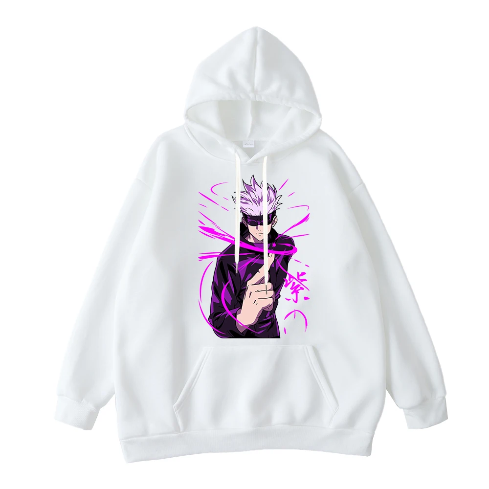 Jujutsu Kaisen Satoru Gojo Толстовка унисекс с принтом аниме Толстовка на теплой подкладке для холодных дней отлично подходит для повседневных прогулок и отдыха Jujutsu Kaisen Satoru Gojo Толстовка унисекс с принтом аниме Толстовка на теплой подкладке для холодных дней отлично подходит для повседневных прогулок и отдыха