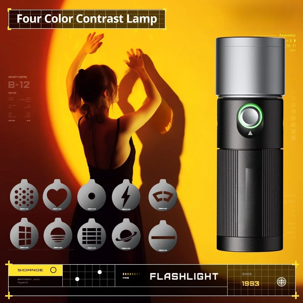 Photography Flashlight Internet celebrity lighting photography atmosphere wedding four-color imaging