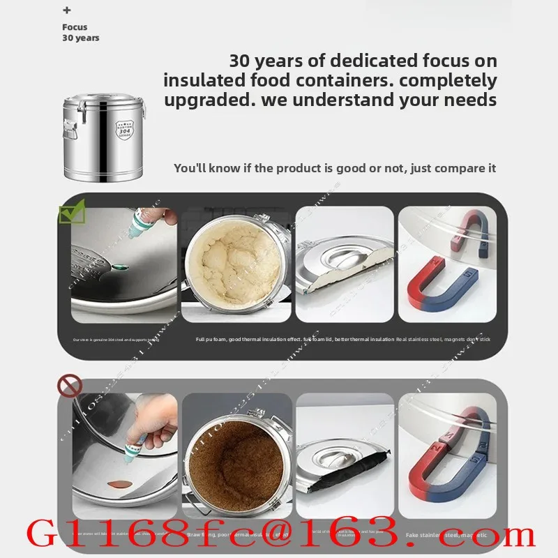 10L/20L/30L Insulated Bucket Stainless Steel Insulated Bucket Large Capacity Insulated Beverage Dispenser with Faucet