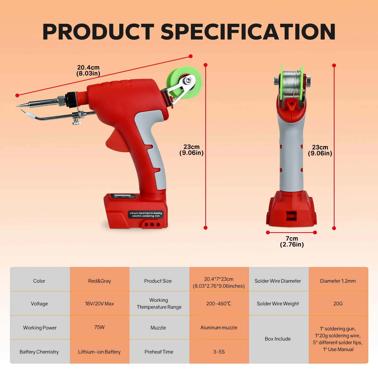 75W Cordless Soldering Iron Kit for Milwaukee 18V Battery Fast Welding Tool with LED Display Electric Solder Gun (No Battery)