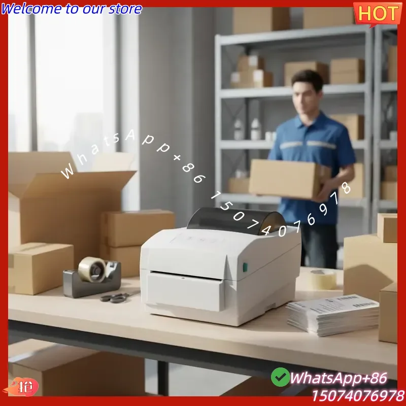 2026 4x6 Label Sticker Barcode Printer with Auto Cutter Wireless Bluetooth USB Lan Thermal Printers Optional 203/300dpi