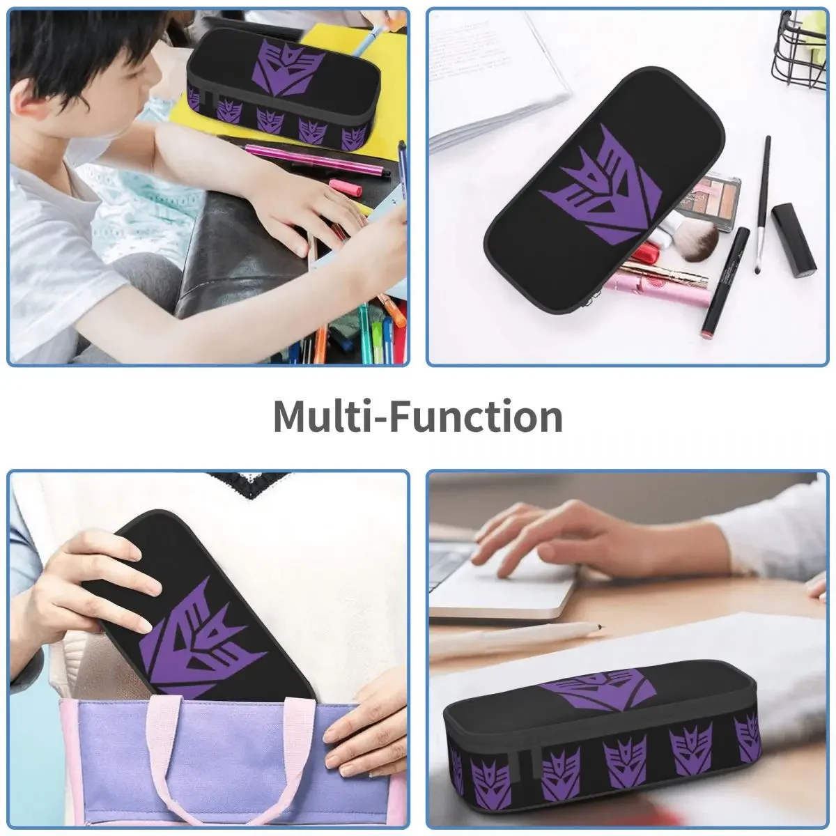 Decepticons Mask Transformers Megatron Pencil Case for Boys Girls Gifts Pen Box Pencil Bag Stationery Supplies Pen Holder Bag