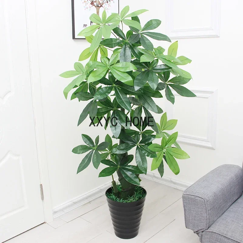 Artificial Green Plant Imitative Tree Large Fake/Artificial Flower Decorative Fake Pachira Macrocarpa Potted Plant Ornaments