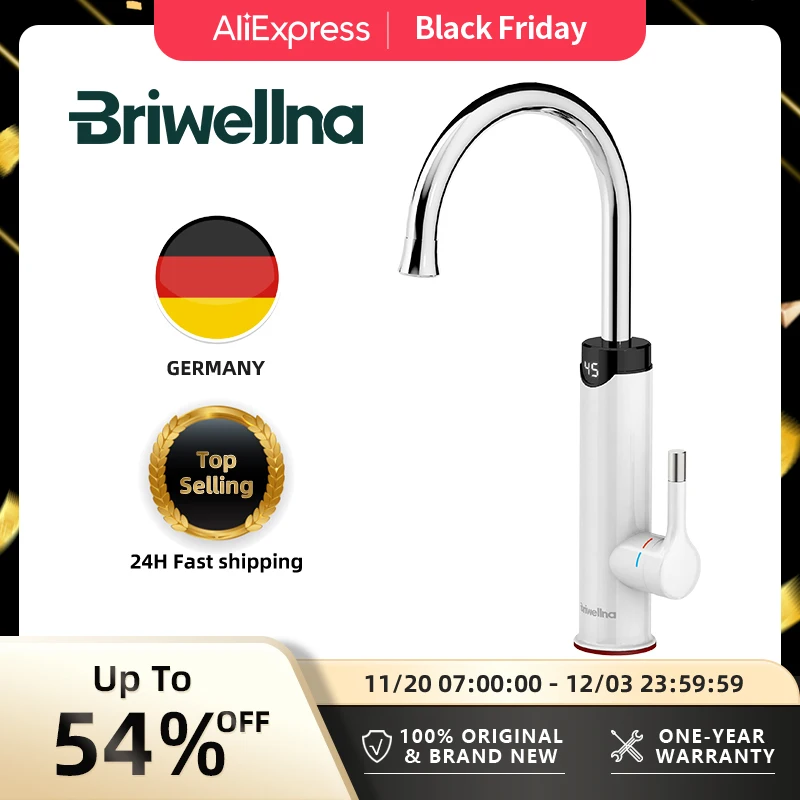 Briwellna เครื่องทําน้ําอุ่นไฟฟ้าไหลก๊อกน้ําห้องครัว 2 in 1 Tankless เครื่องทําน้ําอุ่น TAP MINI เครื่องทําความร้อนสําหรับ Home Geyser