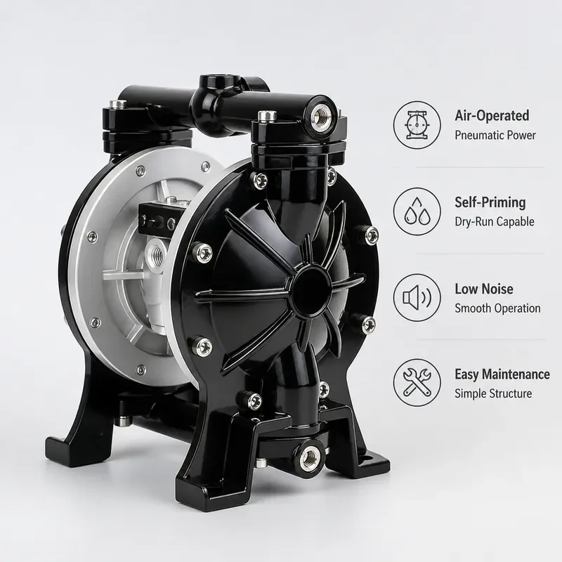 Air Operated Double Diaphragm Pneumatic Pump High Pressure Paint Booster Ink Glue Transfer Fluid Handling