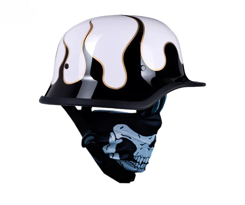 Helmet Vintage Lightweight Riding Summer 3C Certified Cruise Scooter Men's Summer Breathable Scallop Helmet