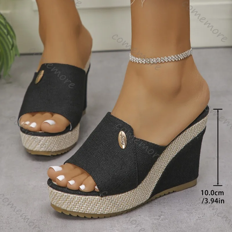 

Chunky Platform Sandals Women 2026 Summer Peep Toe Wedges Slippers Size 36-43 Thick High Heels Sandles Female Zapatos Mujer