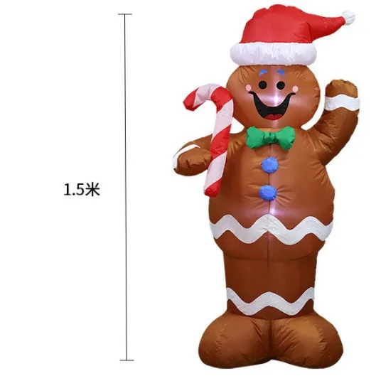 

hat, small crutches, gingerbread human model, decorations, Christmas supplies, inflatable model