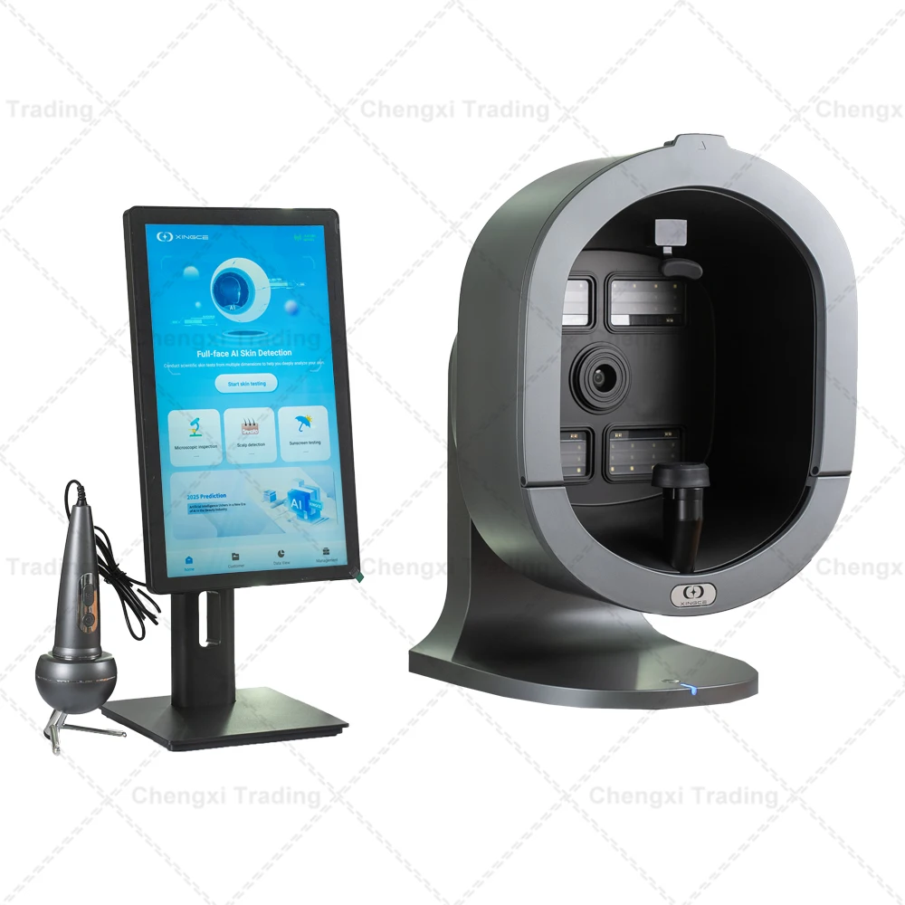 เครื่องสแกนผิว 3 มิติระดับมืออาชีพสําหรับการวิเคราะห์ใบหน้า เครื่องวินิจฉัย AI สําหรับคลินิกความงามและสปาความงาม