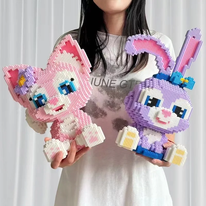 Kawaii Popular Disney Building Block Stellalou Linabell Figure Toys Children\'S Birthday Gift Puzzle Desktop Assembly Decoration