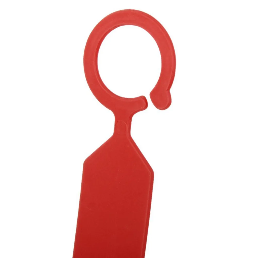 Plant Hanging Collar Tags 100Pcs Red PP Weather Resistant Nursery Garden Labels for Trees 110x24mm