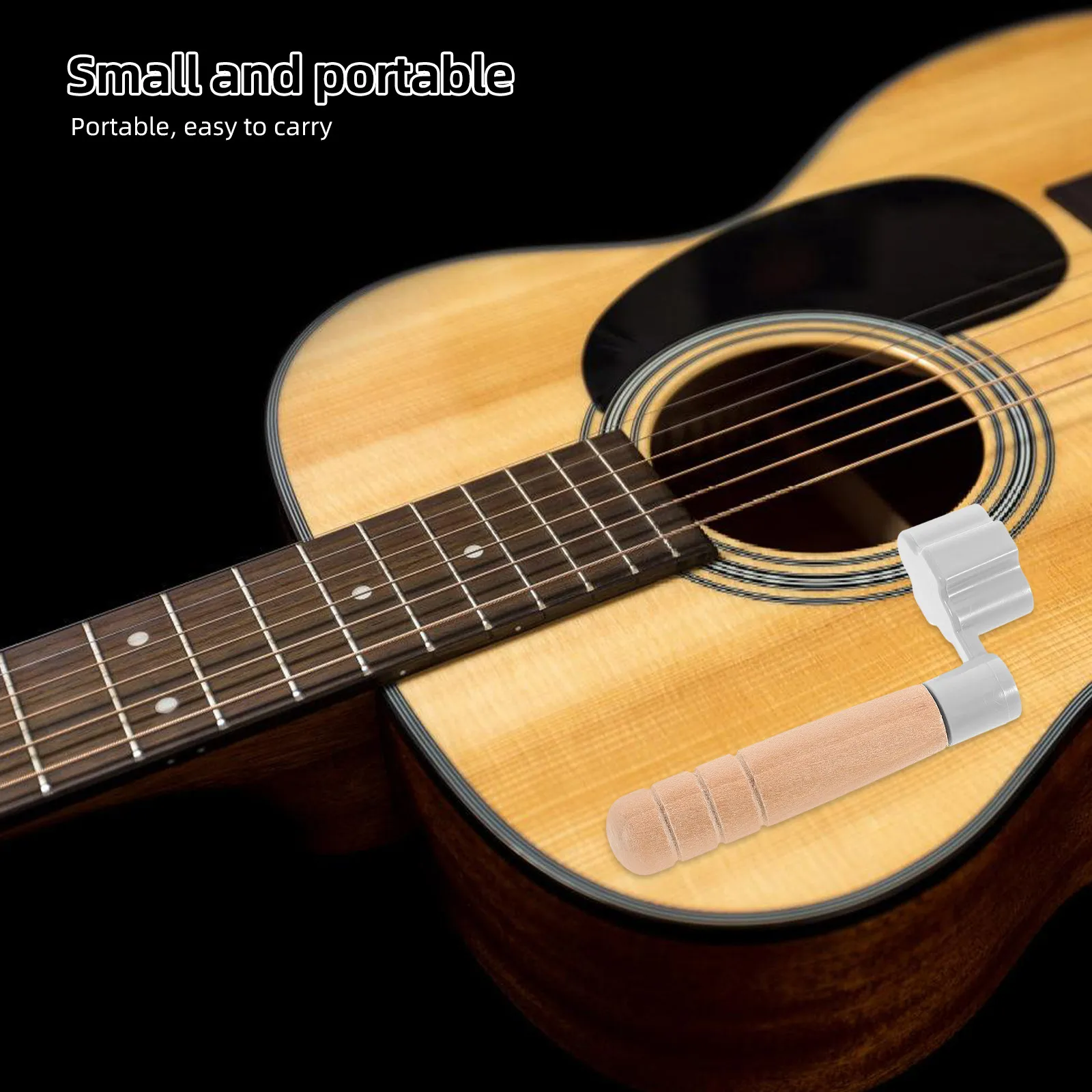 

Устройство для намотки гитарных струн с удобной деревянной ручкой, универсальное устройство для намотки струн для акустических и электрогитар.