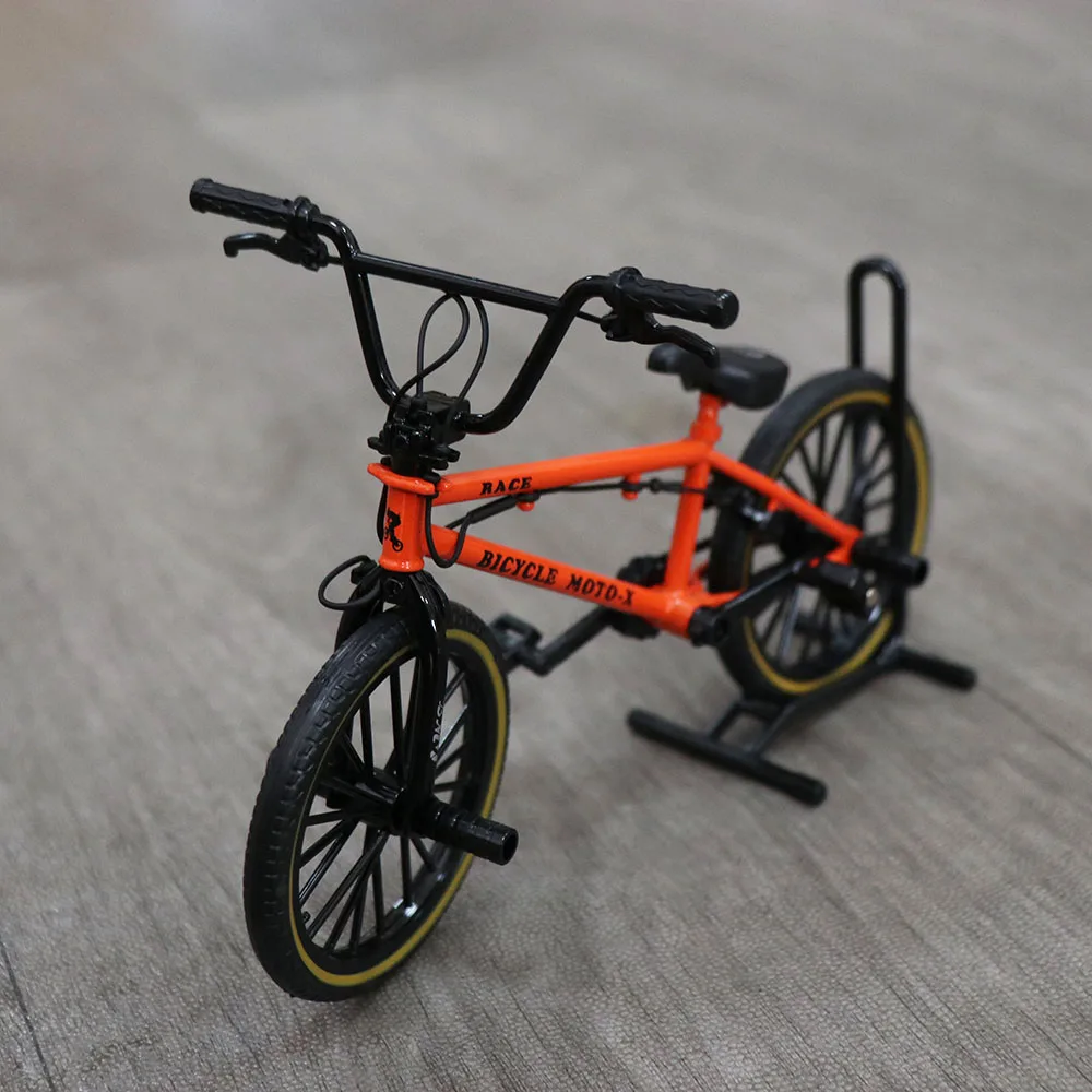 Parking Rack Bicycle Model Stunt Bike Alloy Metal Finger Mini Bike 1:8 Scale Diecast Simulation Bike Boys Gift