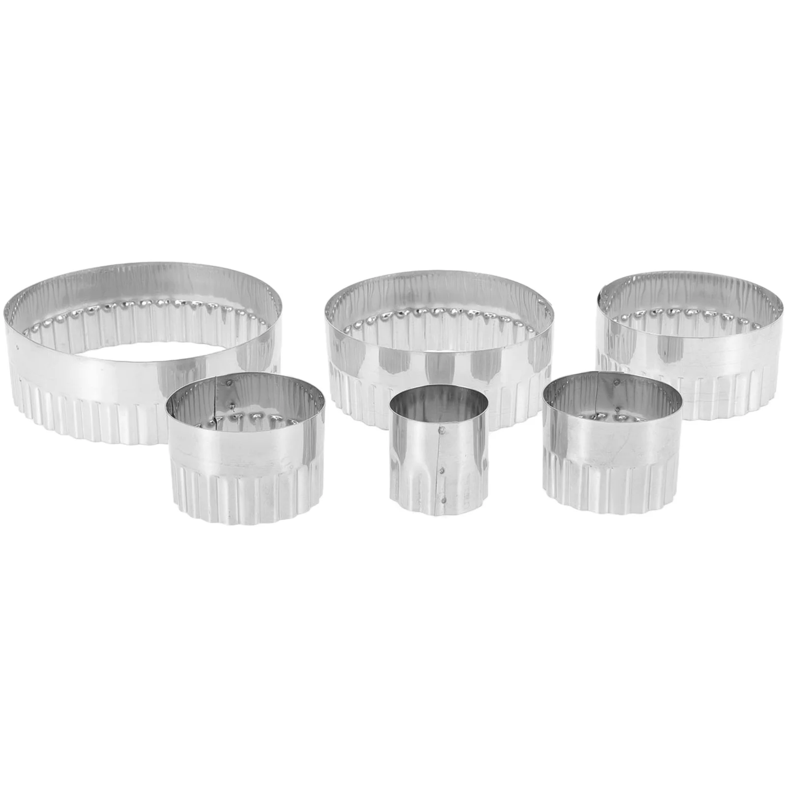 

6pcs Cookie Molds Stainless Steel Baking Tools Kitchen Accessories Easy Demould Mousse Ring Pastry Cake Moulds