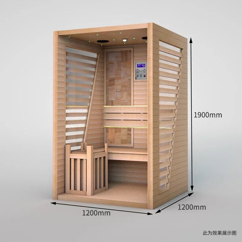 

Бытовая паровая комната из цельного дерева, салон красоты, светлая волна, паровая комната, сауна, печь, энергетический дом