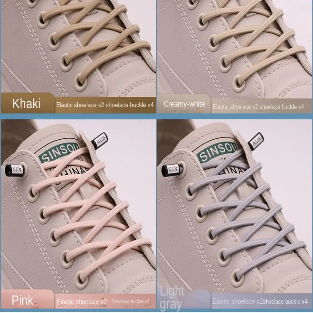 Convenient Creative Shoelace Buckle Colorful Elastic Free Tie Shoelaces with Rhinestone Buckles Lazy Quick Shoe Lace Adult