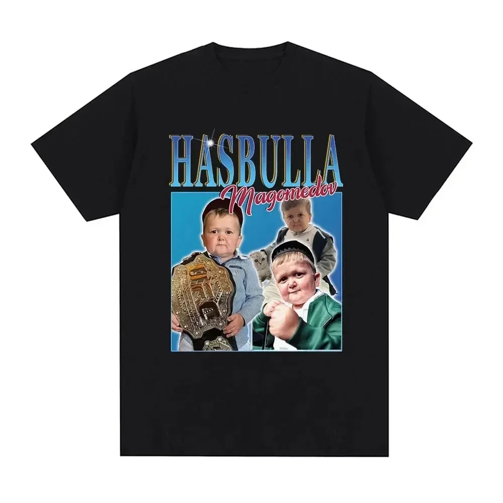 

Hasbulla Fighting T Shirt Mini Khabib Blogger T-Shirt Crew Neck Men Tees Retro Tops Funny Graphic Tshirt Streetwear