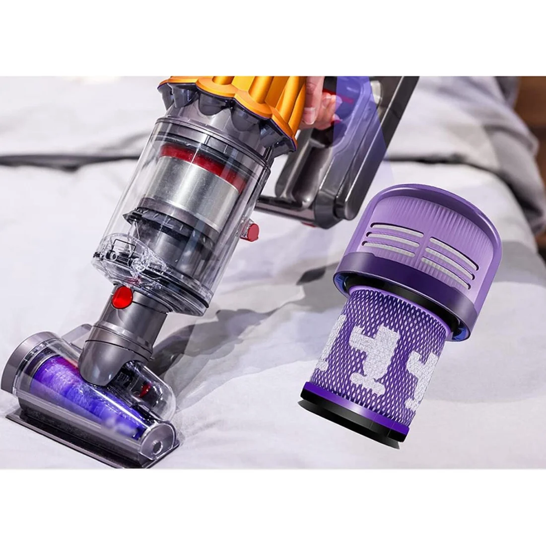 #71I Filter for Dyson V12 Detect Slim Vacuum Cleaner Parts,Part 971517-01,Filters for Dyson V12,(plastic)