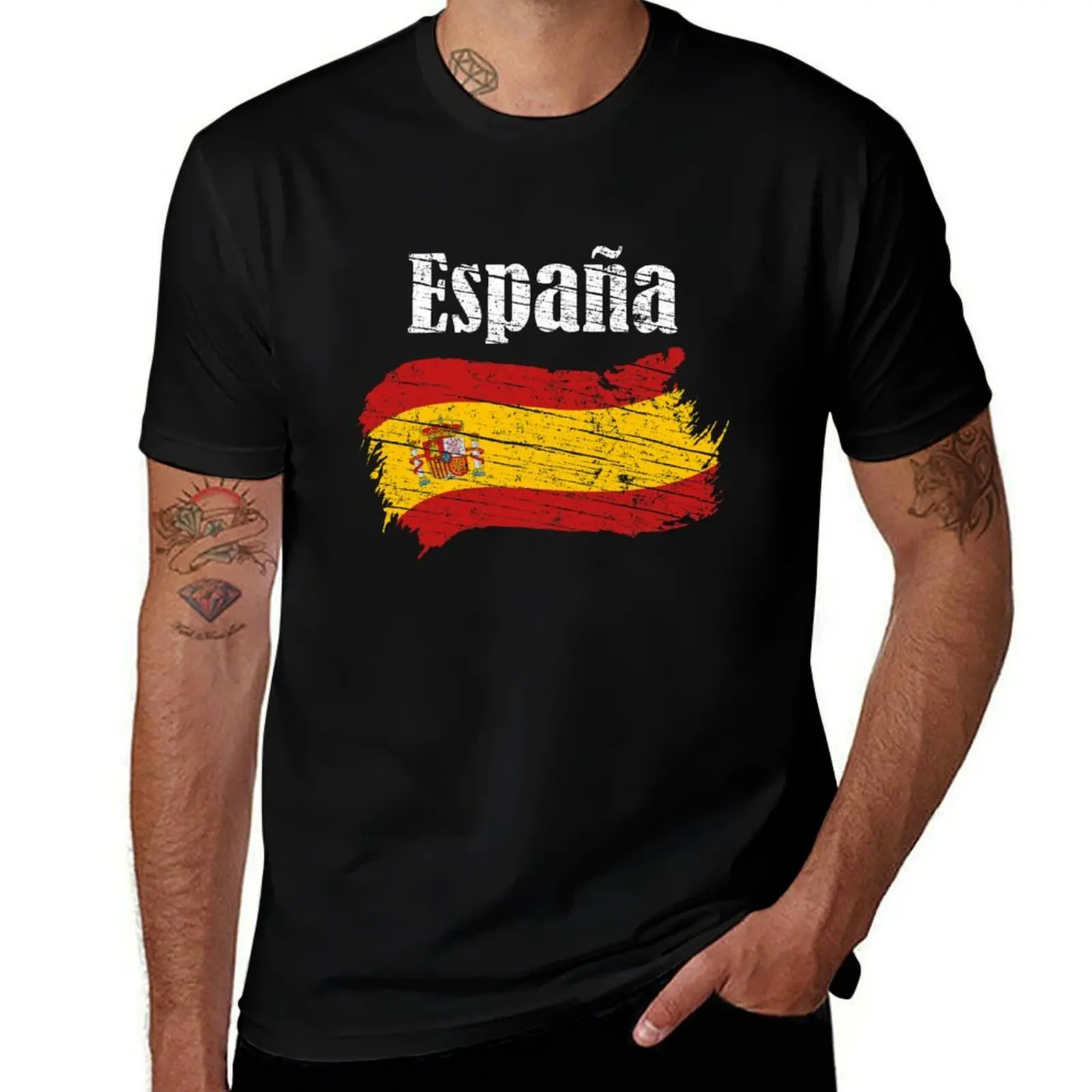 

Espana Spanish Flag Vintage Graphic - Spain Lovers Tourists Souvenir Cool National Gift T-Shirt