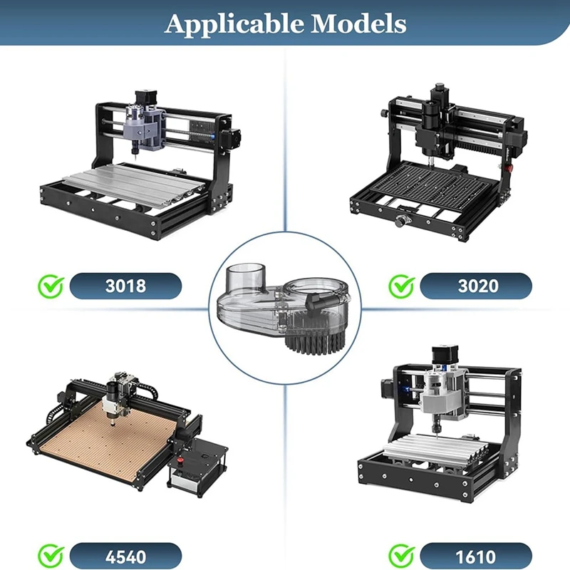 CNC ABS Dustproof Shoes For CNC Machines 45Mm Diameter, Suitable For Most 300W-500W, CNC Engraving Machine Milling Accessories