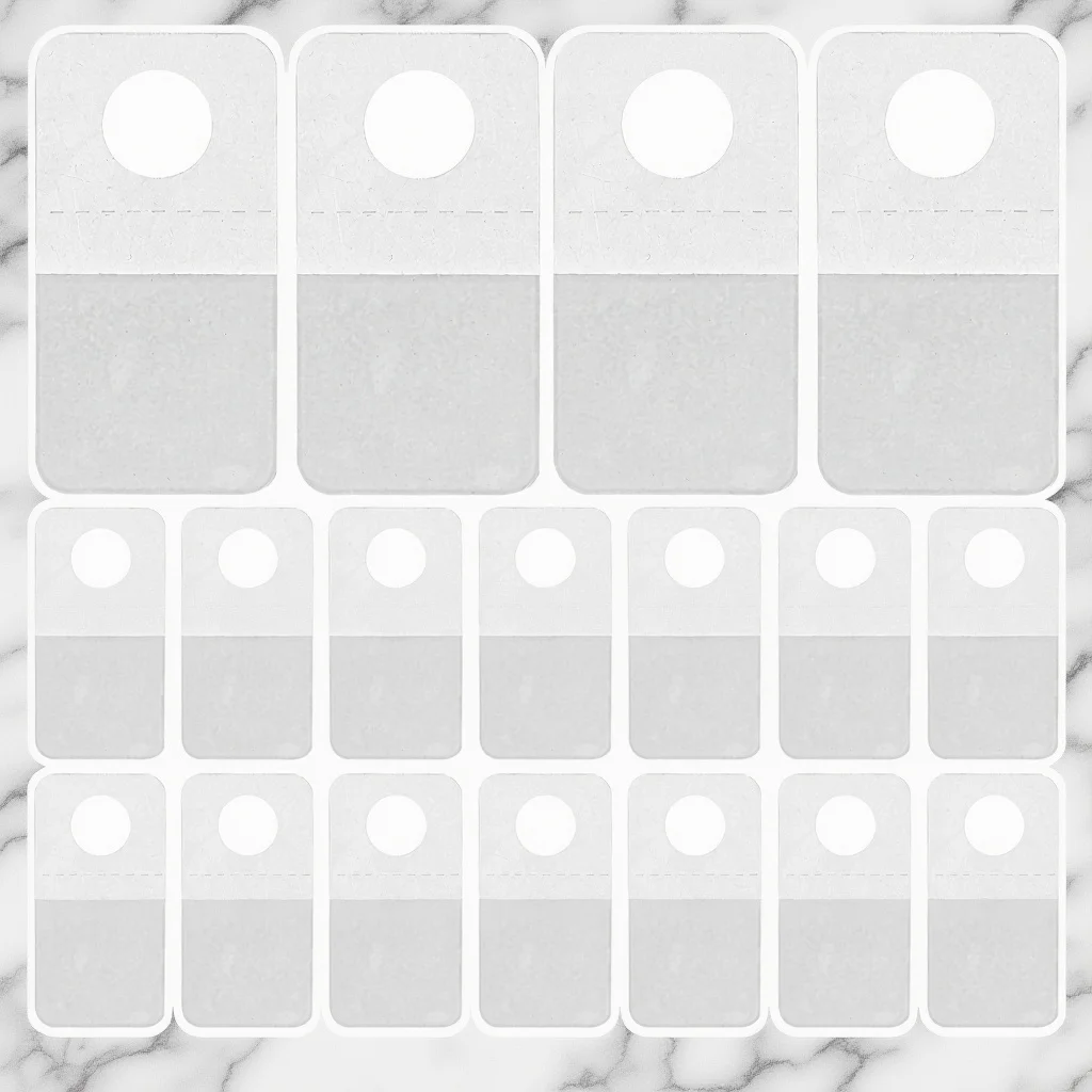 

200Pcs PVC Hooks Strong Transparent Sticky Tabs Easy Apply Adhesive Hooks for Hanging Folders and Retail Displays
