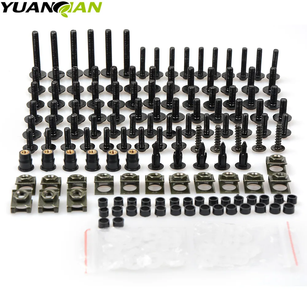 Universal CNC Motorcycle Fairing body work Bolts Fastener Clips Screws For honda vfr800 vfr1200 cbr300 cbr650f cb650f BMW