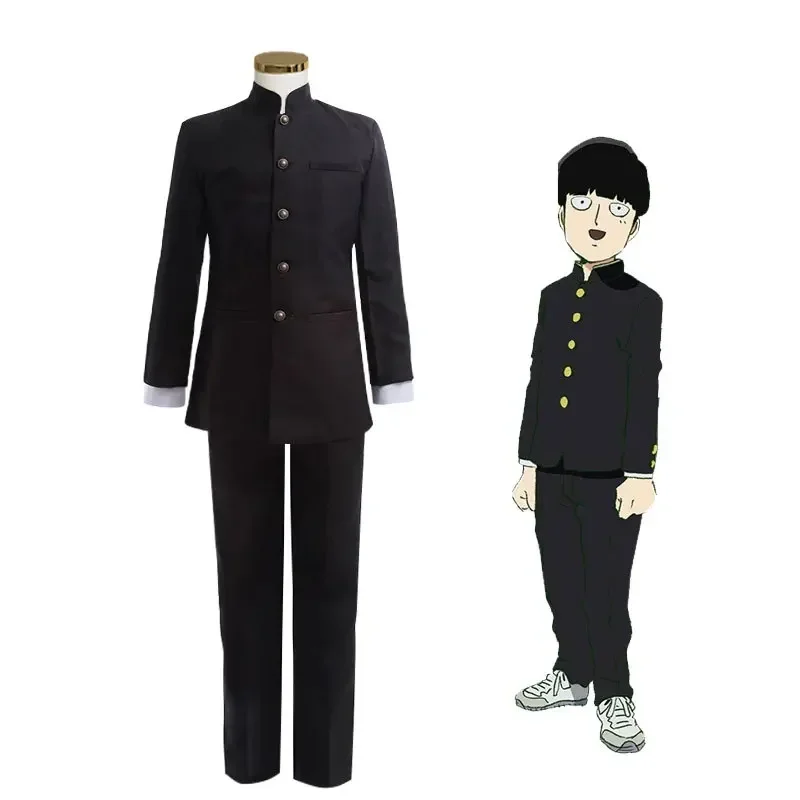 Cosplay Anime Mob Psycho 100 Mobu Saiko Hyaku Kageyama Shigeo disfraz negro Gakuran trajes pantalones superiores para Halloween M17