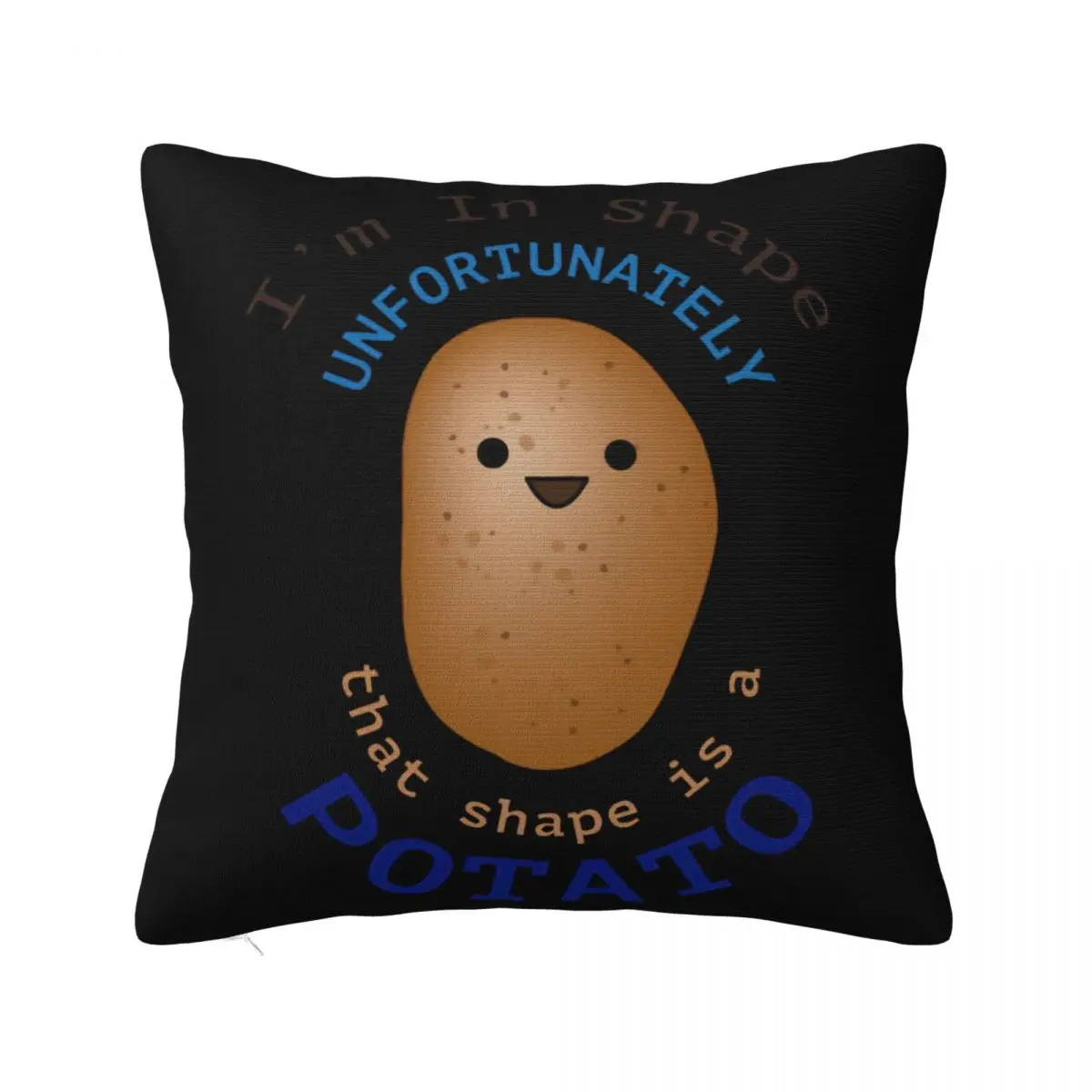 Im In Shape Potato Funny Gym Mens Training Humour Workout Top Man Crewneck Original Pillow Case