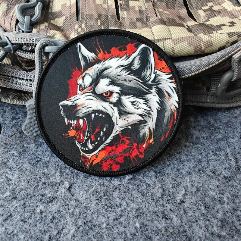 2026 New Wolf Tactical Patch, Military Morale Badge, For Clothing, Hats, Backpacks, Tactical Gear, Hook and Loop