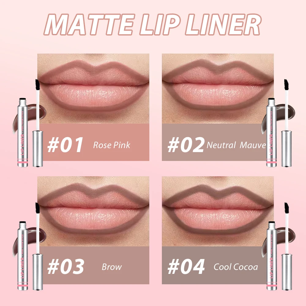 JUJU DREAM 24H langanhaltender Lipliner Peel – wasserfester, schweißfester, antihaftbeschichteter Cup-Lipliner-Glanz für das Make-up voller Lippen
